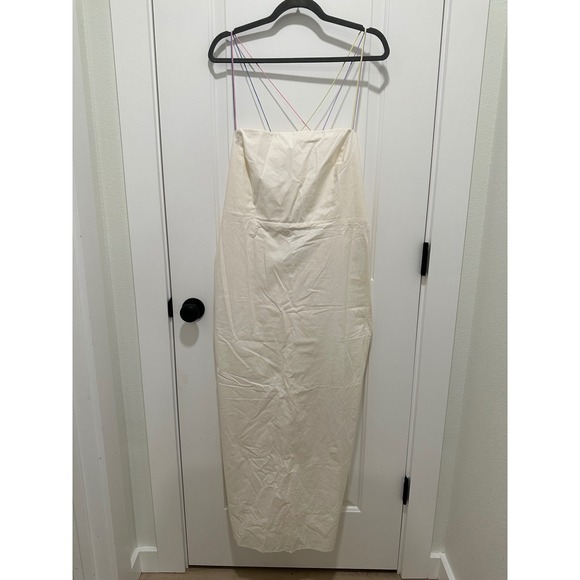 Anna October X J.Crew Multistrap Sheath Dress in Ivory Plus Size 16 - Picture 2 of 7